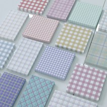 갓샵 체크 떡메 떡메모지 16type 다꾸 메모지 메모패드, 큼직한 레드