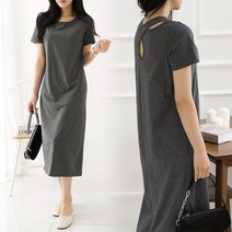 밍키비 라운드 반팔 롱 원피스 paz-5019