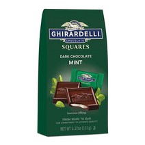 GHIRARDELLI CHOCOLATE COMPANY 초콜릿 스퀘어 다크 앤 민트 5.32온스 6팩 272133, Dark Chocolate Mint_5.32 Ounce