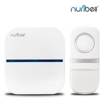 누리벨 방수 무선 초인종 차임벨 프리미엄 고급형C형세트 라인 NB-201RW(화이트)-(송신기 수신기)