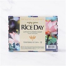 [메가마트]라이스데이 연꽃과 어성초를 담은 쌀비누 청 100g*4개, 100g, 12개