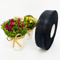 포장 리본 끈 제이제이리본 양단오간디B 7mm 15mm 25mm 40mm 20컬러 ( 길이 45M 90M ) 공단리본, OB1, 7mm(90M)