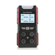 가스 누설 감지기 누출 측정기 탐지기 휴대용 경보기 캠핑용 가정용 4 Gas Monitor Multi Gas Detector Sound Light Shock Meter Tester, 유럽 ​​연합, 1개