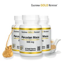 [3세트] 씨지엔 페루산 마카 500mg 식물성 90 캡슐 아답토젠 옐로우 마카 뿌리