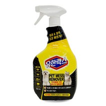 STARMALL 유한락스 펫 메스 리무버 스프레이 900ML 애견탈취제 소변 얼룩제거 냄새제거 분비물 배설물 악취제거 탈취제, 4개