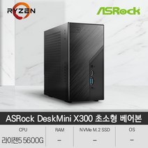 ASRock DeskMini X300 AMD 5600G 120W 베어본 초소형 PC WIN10 옵션 사무용 산업용 가정용, RAM 4GB + M.2 1TB + 1TB HDD, WIN10 PRO, WiFi KIT
