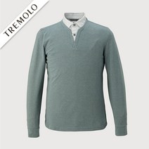 인디안 트레몰로 남성 레이어드 솔리드 티셔츠 TRBALYSC211