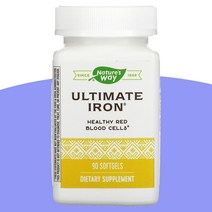 네이처스웨이 Ultimate 철분 90 소프트젤 엽산 아스코르브산 시아노코발라민
