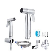 CJCXYJCY 화장실 다기능 휴대용 스프레이 욕실 기저귀 샤워기 호스 및 액세서리 - 조절 가능한 수압 제어 이중 스프레이 기능을 갖춘 스프링클러