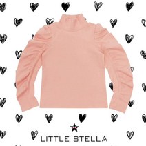 [리틀스텔라] (FSNFCTR912M) 소매 셔링 반넥 티셔츠