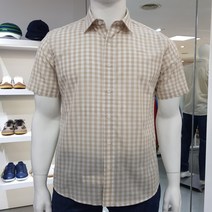 루이까스텔 남성/린넨혼방깅엄체크기본에리셔츠3MCSH557M