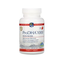 노르딕내츄럴스 프로DHA 1000 오메가3 스트로베리 소프트젤 60개입 ProDHA, 1개, 60개