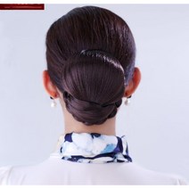 가체 승무원 한복 부분 가발 풍성한 붙임머리 올림, 4深棕
