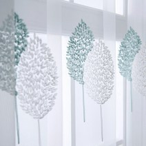 거실 잎 자수에 대 한 현대 화이트 얇은 커튼 침실 블라인드에 깎아 지른 상영 창 커튼에 거 즈