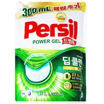 퍼실 딥클린 플러스 파워젤 액상세제 드럼용 리필, 1.8L, 5개