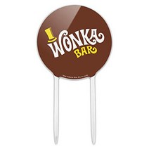 Acrylic Willy Wonka and the Chocolate Factory Wonka Bar Logo Cake Topper Party Decoration for Weddin, 1