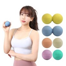뮤트스포츠 뮤트홈트 듀얼 땅콩볼 마사지볼 블루, 1개