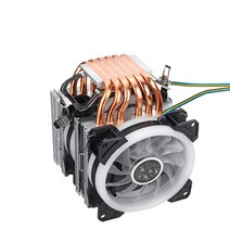 775/1150/1151/1155/1156/1366/AMD RGB 4핀 2 팬 CPU 쿨러 6 히트파이프 컴퓨터 부품용 교체, 유형1