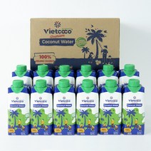 [베트남코코넛크림] 비엣코코 유기농 코코넛워터 100% Organic Coconut Water, 12개입, 330ml