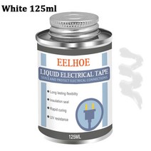 견고한 1/2pcs Insulation Electrical Sealant Tape Lamp Board Fast Dry Waterproof Liquid 30/50/125ml, 06 White 125ml