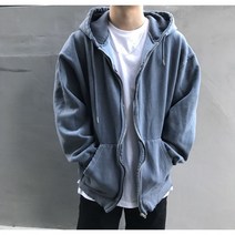 빈티지 후드집업 오버핏 워싱 다잉 데미지 피그먼트 (남녀공용)