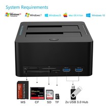 저장장치 케이스 듀얼 베이 usb 3.0 to sata ide 외장 하드 드라이브 도킹, 영국 플러그
