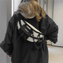 일본과 인스타그램 작업복 숄더백 남자 개성 길거리 숄더백 학생 운동 캐주얼 작업복 핸드백