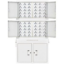 휴대폰 보관 락커 철제 사물함 캐비넷 핸드폰 수거함, 64구 수납공간 + 미드베이스 캐비닛