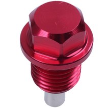 M14x1.5 마그네틱 오일 팬 배수 볼트 플러그 용 Honda / Acura / Mazda / Mitsubishi / Suzuki Red, 하나, 빨간색