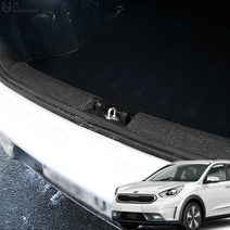 [JS automotive] 니로 전용 트렁크 범퍼 커버 차량 스크래치 기스 방지 스티커 데칼 시트지 랩핑 가드 악세사리 용품, 고급형 트렁크 범퍼커버