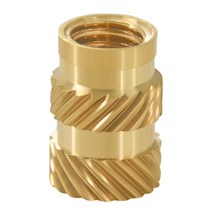 황동 너트 나사산 막대 M3 100pcs 삽입 knurled 너트 핫 용해 삽입 열 성형, M3 × φ5.0 × H4.0