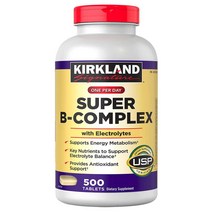 커클랜드 비타민 B 컴플렉스 500정 Super B Complex with Electrolytes Tablets, 1개, 500개