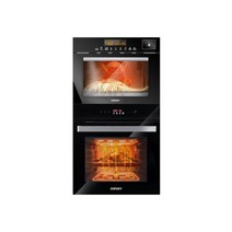 스팀오븐 가정용 전기스팀오븐 다기능 다용도 조리도구 주방용품, 오븐 60L + 스팀 박스 35L 블랙