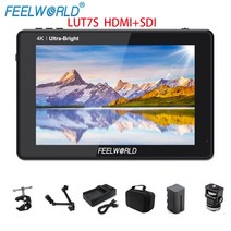 FEELWORLD LUT7S DSLR 카메라 필드 모니터 캐논 7 인치 4K 3D 터치 스크린 파형 3G-SDI 1920x1200, 03 LUT7S with gift