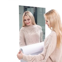 붙이는 거울 알리버트 업그레이드 된 방수 자기 접착 스티커 필름 미러 실버 절연 UV 거부 개인 정보 보호, 01 20x20 cm