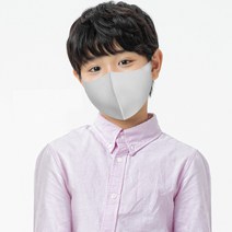 워너빅 국내제작 그레이 면 마스크 키즈 어린이 주니어 아동 초등학생 중학생7세부터 13세까지, 1개