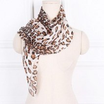 KCU891694[앙상블] 호피 쉬폰 롱 스카프/머플러/봄스카프/여름스카프