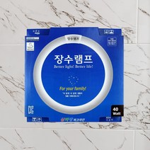 밝은색 백색 흰색 하얀색 전구 램프 40SD 규격 원형 지름 32CM 형광등