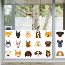데코밍샵동물일러스트패턴_불투명유리시트_데코스티커