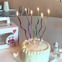 글리터꼬불초 생일파티초 이벤트초 파스텔초 생일초 특이한초, 글리터꼬불초(골드)