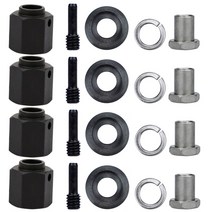 YK4083라스타RC카부품 카오프로드무선부품4개/대 12MM 금속 휠 육각 허브 1/10 RC 자동차 Traxxas TRX4, 11 12mm black