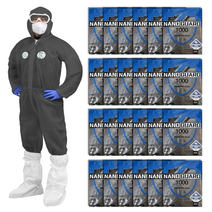 24벌 1박스 PP일회용작업복 부직포 원피스작업복 회색 방역복 방진복 보호복 분진복, (24벌/1박스)PP원피스작업복(회색)-XL