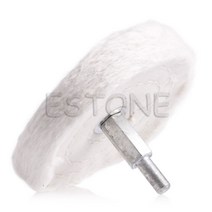 1/4 'Shank 3 'Cloth Polishing Mop Wheel Power 배터리 배터리 드릴 버핑 그라인더, 하얀색, 3 인치, 1개
