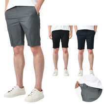 핫코드 남성용 여름 옆밴드 정장 5부 스판 슬랙스 반바지