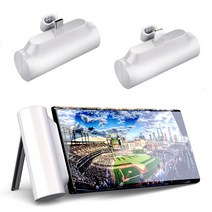 1+1 엑티몬 5000mAh 보조배터리 아이폰8핀 C타입 충전잭 일체형 휴대가 편한 포켓사이즈 거치가능