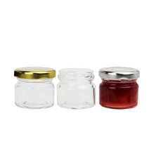 가인글로벌 원형쨈25ml [1개 실버캡] 미니유리병 잼병, 1개, 25ml