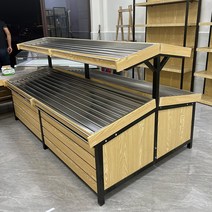 노감성 야채 선반 과일 진열장 마트 진열대 슈퍼마켓 조립식 첸 3단 4단 내츄럴 야채랙 QHSZO, U.2층 아일랜드