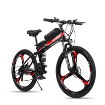 FRIKE 전기자전거 36V 10A 48KM 폴딩 전기자전거, 화이트+블루