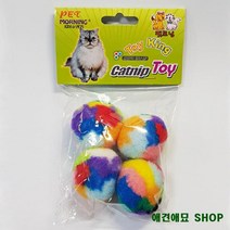 폼폼볼 캣닢공 고양이장난감 묘생 고양이놀아주기 고양이용품샵 애묘용품, 1개