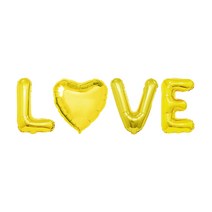 고백하는날 love은박 숫자 이니셜 백일상 100일 기념일 하트 풍선세트, 1set, 04.골드L♥VE